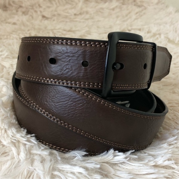 Dickies Men's Reversible Leather Men's Belt Brown Dark Gray 50" - Picture 8 of 10